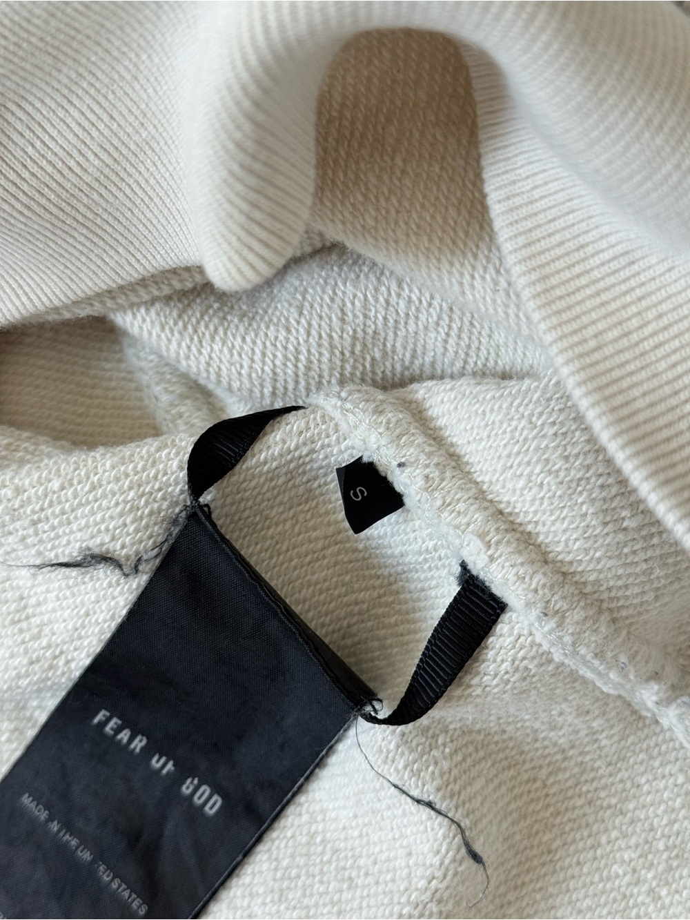 Fear of God Sixth Collection Mock Neck 100% Cotton Sweatshirt - Size S - Picture 8 of 13